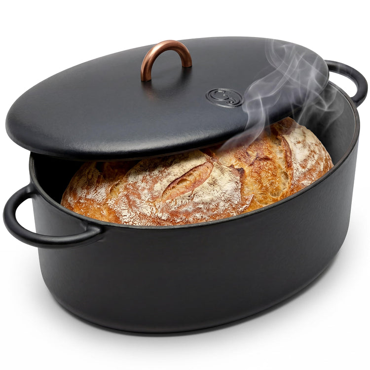 6.75 Quart Enameled Cast Iron Dutch Oven Pot w