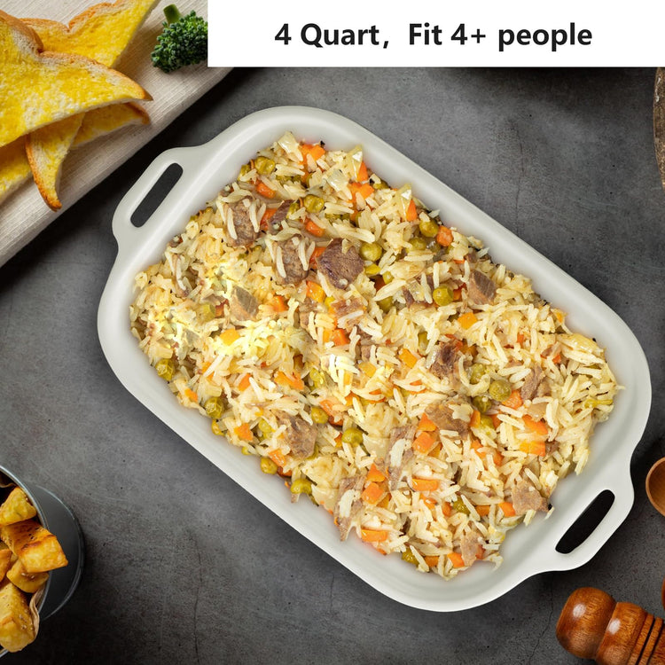 4 Quart Casserole Programmable Slow Cooker with Ceramic Baking Dish