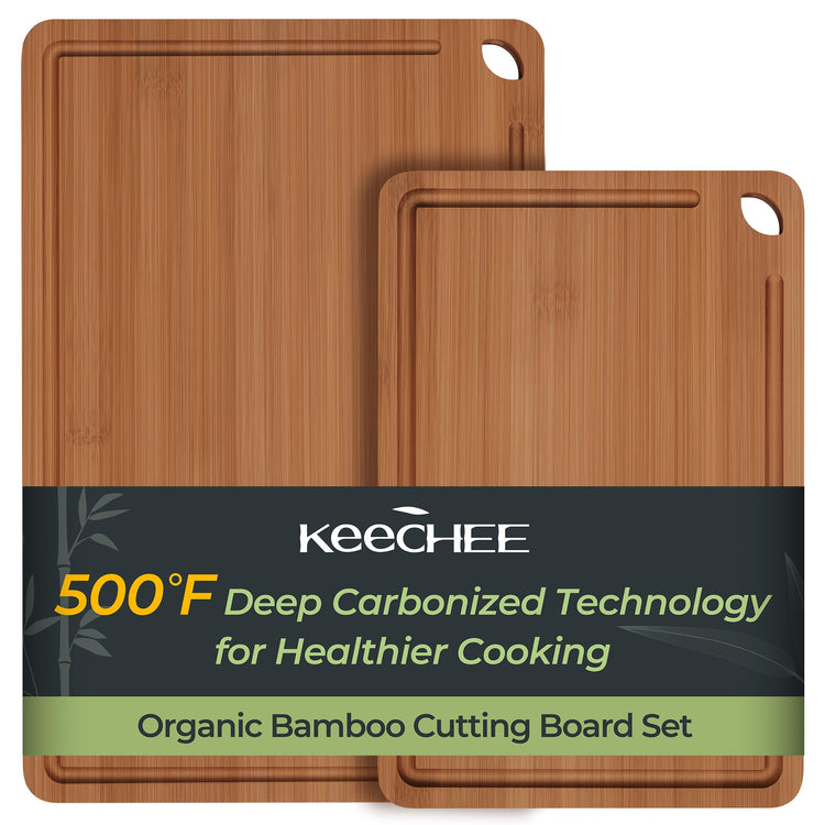 Carbonized Bamboo Cutting Board Set of 2 (2 Count)