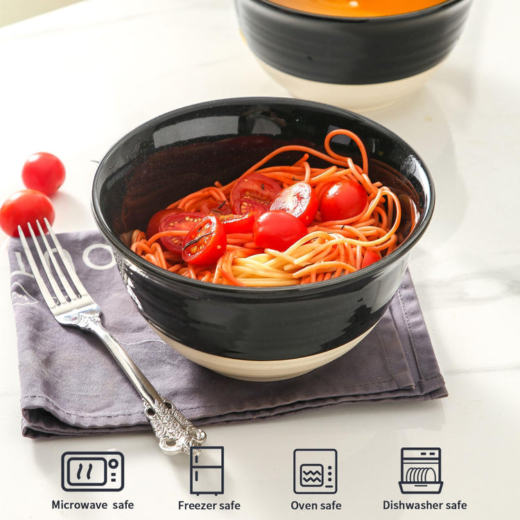 Large Ceramic Soup Bowls Set of 4 (4 Count)