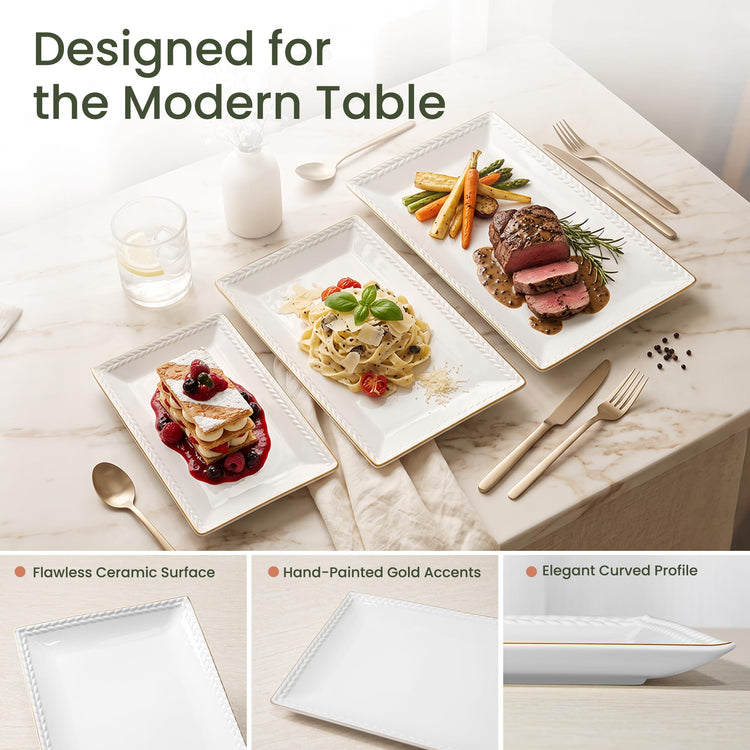 Ceramic Serving Platter Set (3 Count)