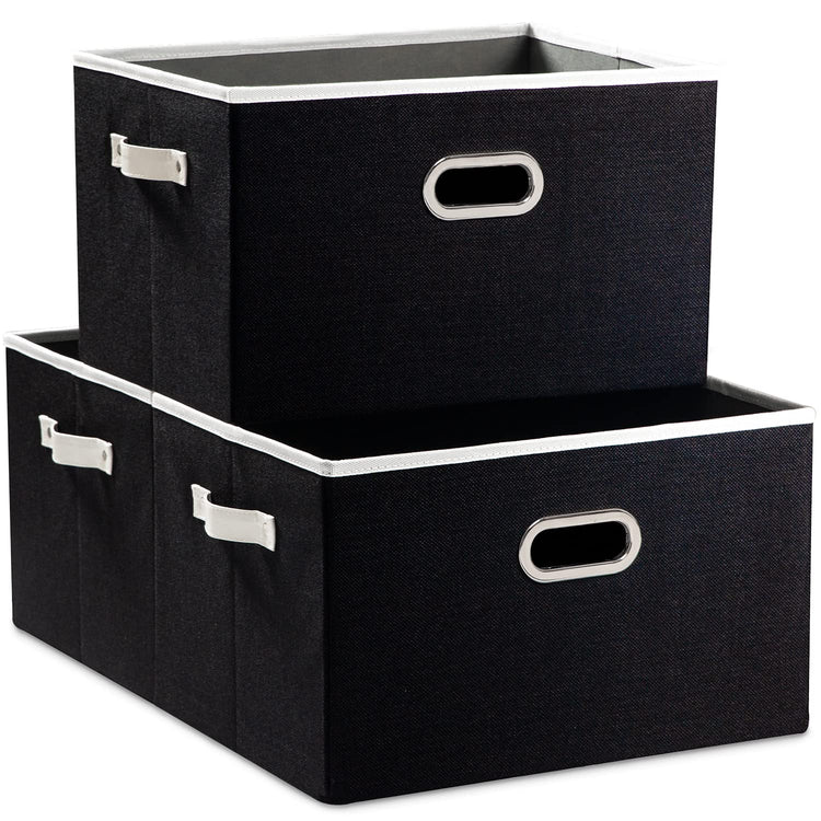 Larger Collapsible Storage Bins for Closet [3 (3 Count)