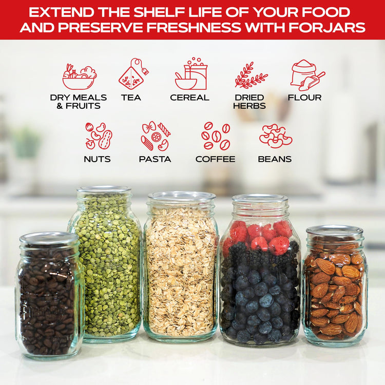 Jar Vacuum Sealer Accessory Set for Mason Jars