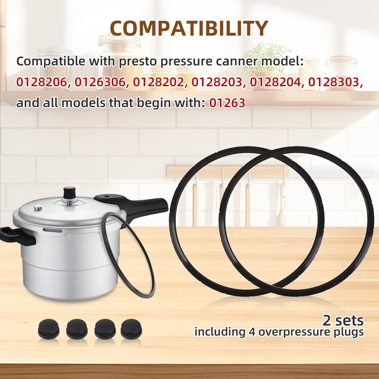 09924 Pressure Canner Sealing Ring 2 Sets for Presto 6 and 8 Quart Cooker