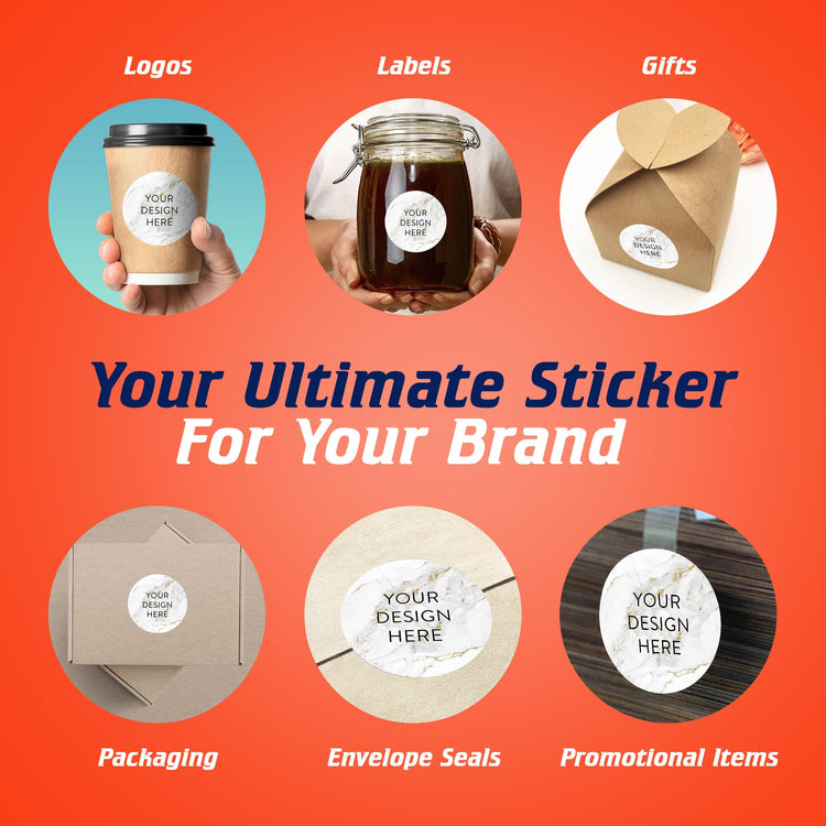Custom Vinyl Stickers Your Image (100 Count)