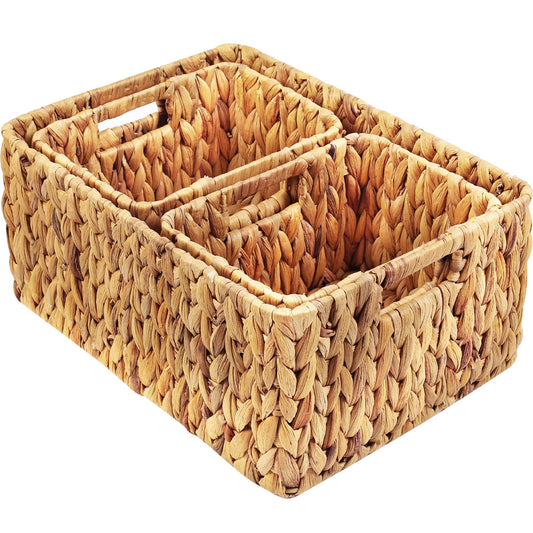 Water Hyacinth Storage Baskets (3 Count)