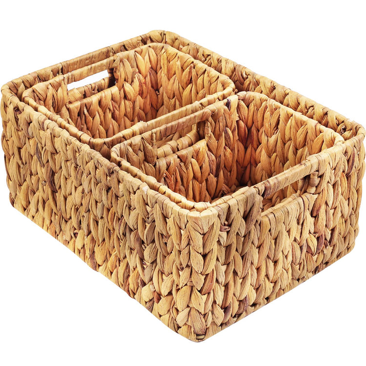 Water Hyacinth Storage Baskets (3 Count)