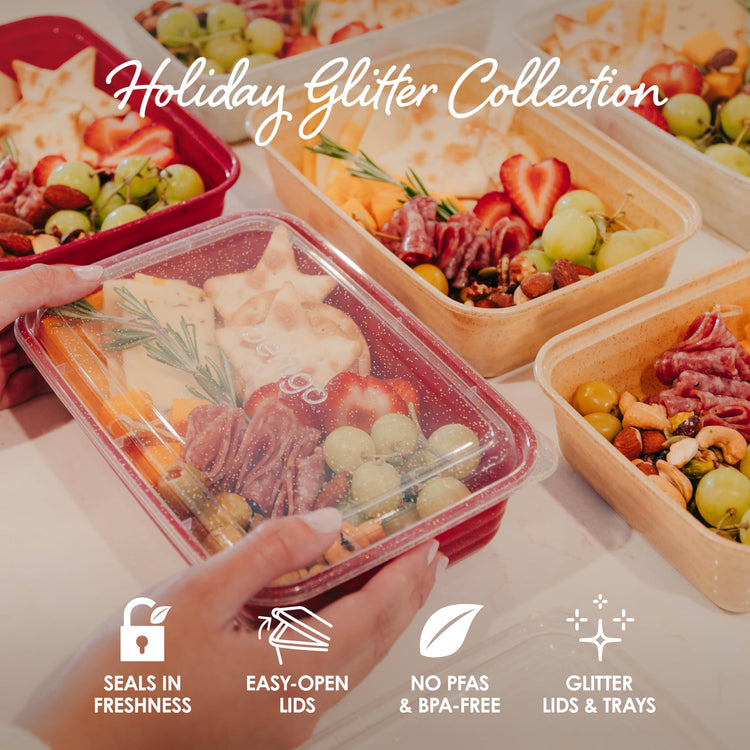 Prep 60 Piece Holiday Food Storage Set (30 Count)