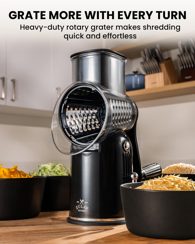 Rotary Cheese Grater 5 Blade Cheese Shredder