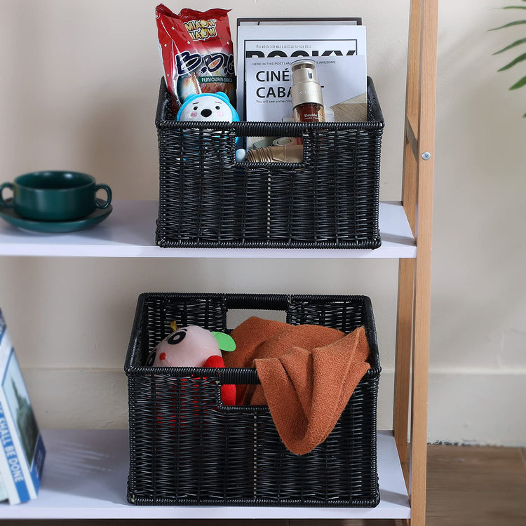 Wicker Storage Baskets for Organizing (2 Count)