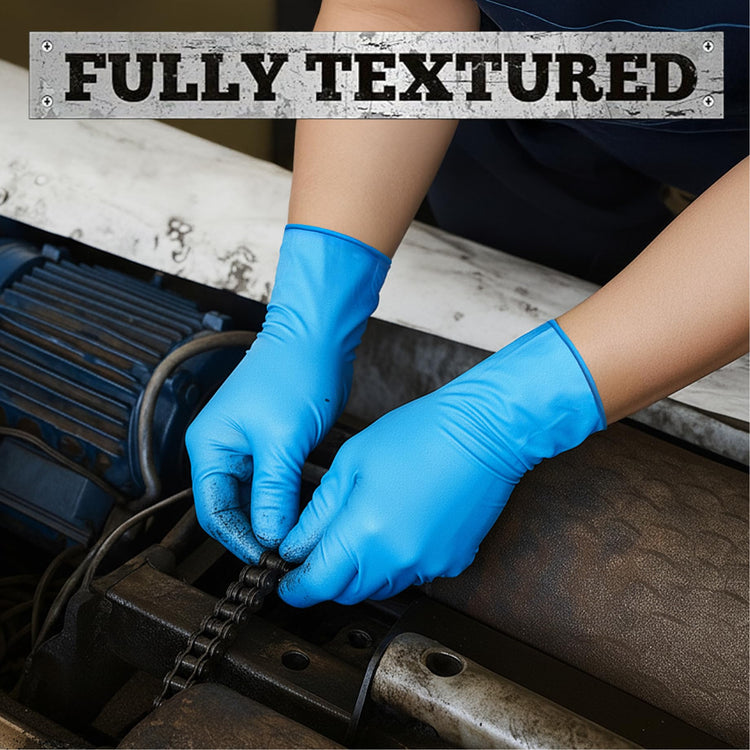 Heavy Duty Blue Disposable Nitrile Gloves (1000 Count)