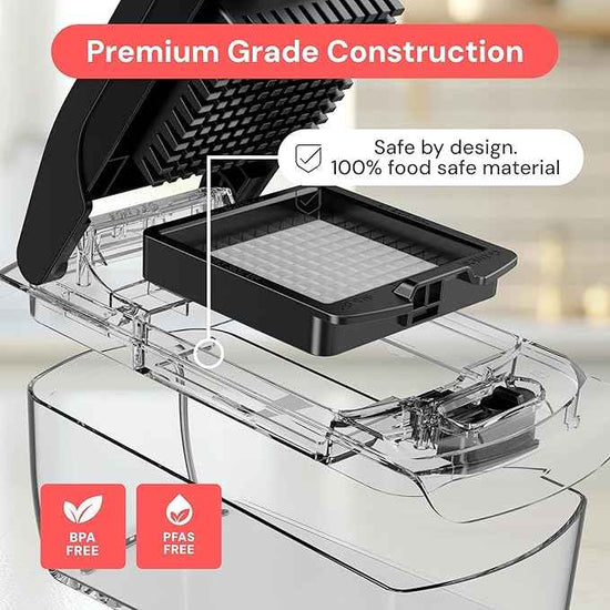 Fullstar The Original Pro Chopper - Vegetable Chopper and Spiralizer, Food Chopper with Container, Fruit Slicer, Kitchen Gadgets & Gifts, Home Essentials (4 in 1, Clear)