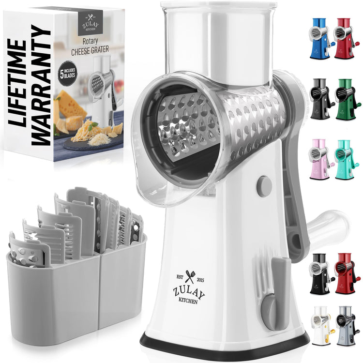 Rotary Cheese Grater 5 Blade Cheese Shredder