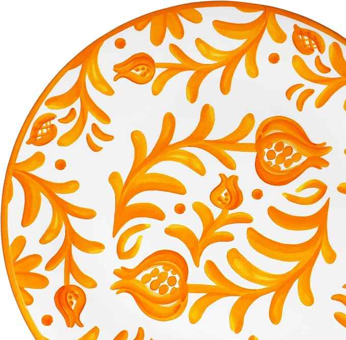 Le Cadeaux Luxury Melamine 12 Piece Dinnerwear Set, Service for 4, Sicily Orange