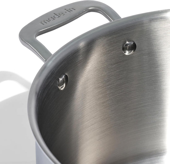 Made In Cookware - 12 Quart Stainless Steel Stock Pot With Lid - 5 Ply Stainless Clad - Professional Cookware - Crafted in Italy - Induction Compatible - Nestoria