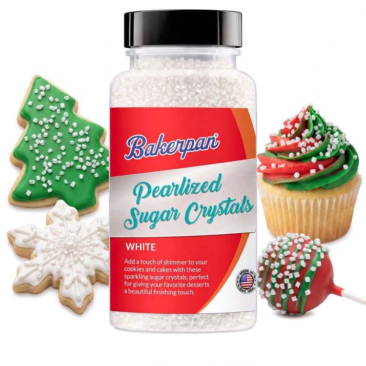 White Pearlized Sugar Sprinkles for Baking (5 Ounce)