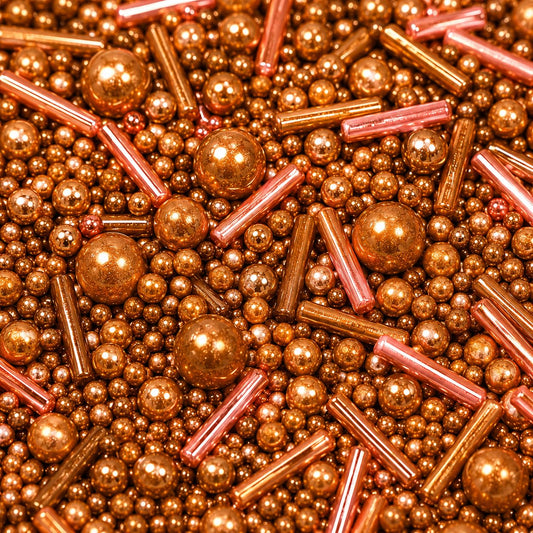 Fusion Rose Gold Metallic Sprinkles Mix (4.2 Ounce)