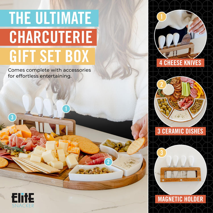 Elite Snacker Large Charcuterie Board Set (10 Count)
