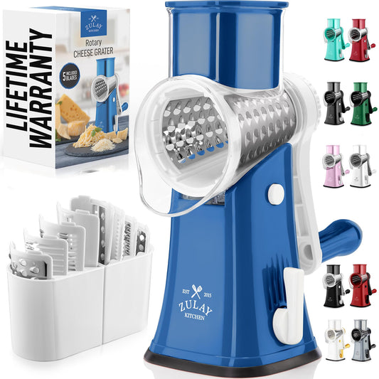 Rotary Cheese Grater 5 Blade Cheese Shredder