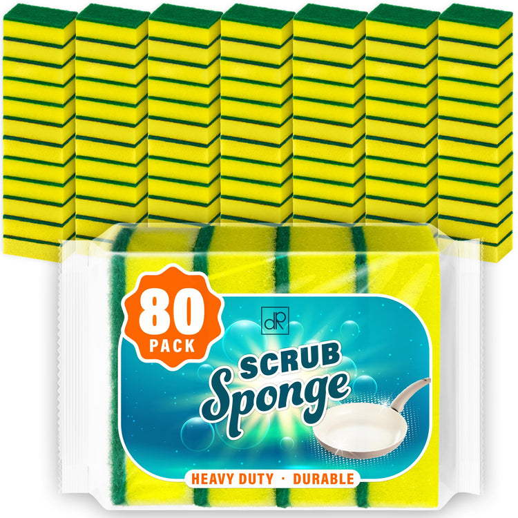 80 Kitchen Scrub Sponges (80 Count)