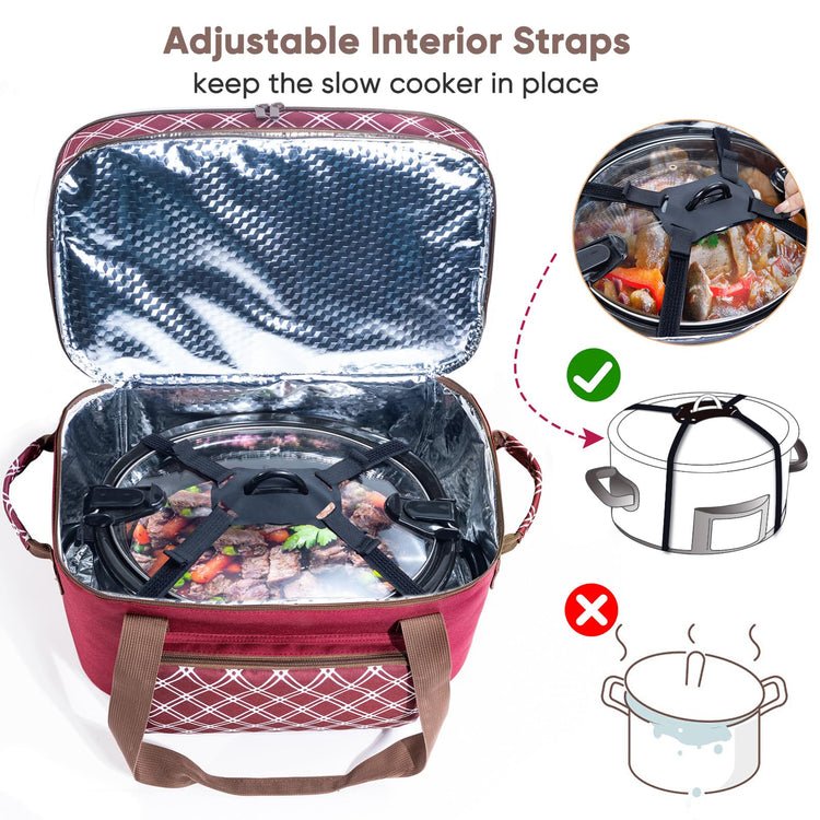Double Layer Slow Cooker Carrier Bag