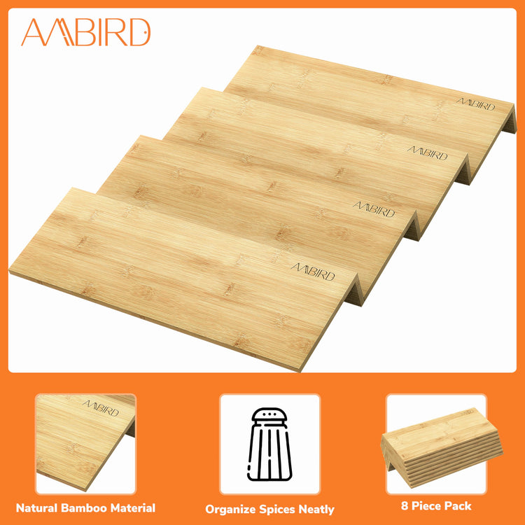 Bamboo Spice Drawer Organizer with Non (8 Count)