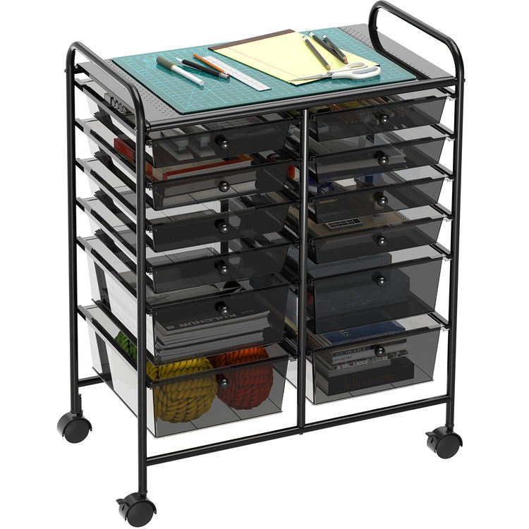 12 Drawers Rolling Utility Cart Organizer