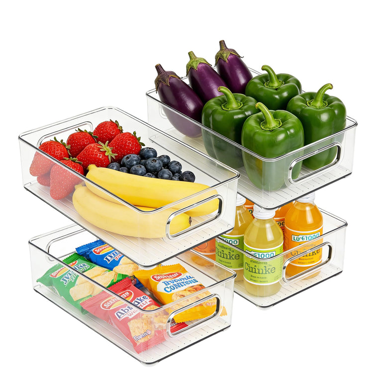 4 Pack Fridge Organizer Bins (4 Count)