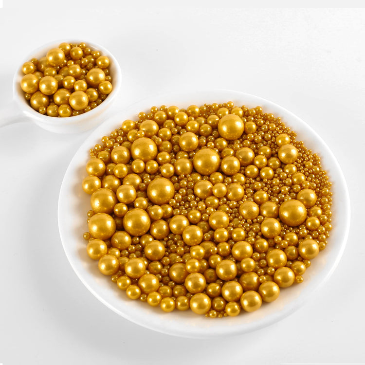Gold Pearl Sugar Sprinkles (4.58 Ounce)