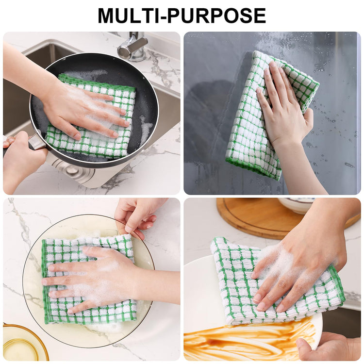 Cotton 8 Pack Terry Kitchen Dish Cloths (8 Count)