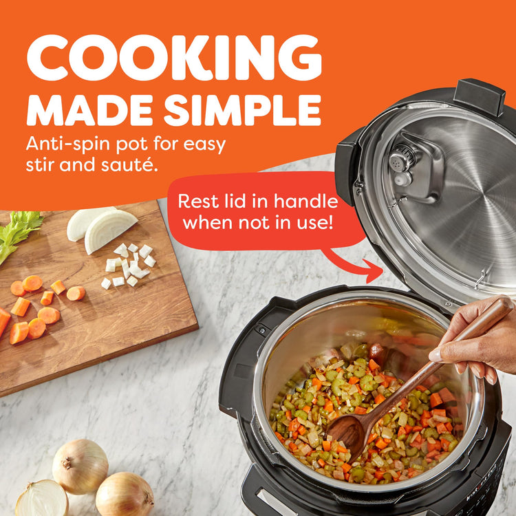 6QT RIO 7-in-1 Multi-Cooker, Pressure Cooker, Slow cook, Sauté, Steam, Rice Maker, Yogurt, & Warmer, Black, 6 Quarts