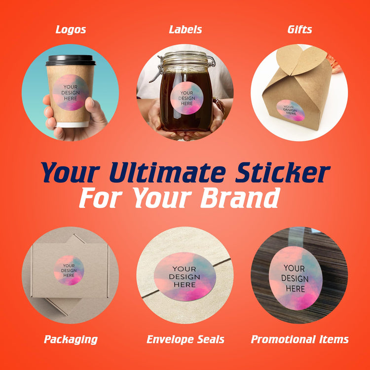 Custom Vinyl Stickers Your Image (100 Count)