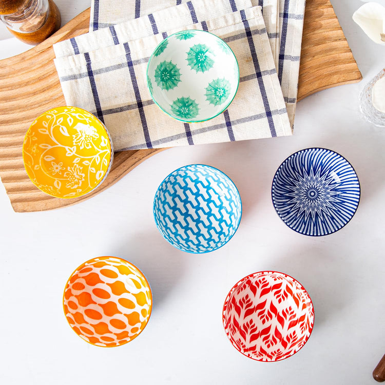 4 Oz Ceramic Mini Dipping Bowls Set of 6 (6 Count)