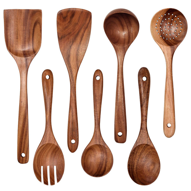 Wooden Non Stick Kitchen Pan Toolset 7 Pieces Set (7 Count)