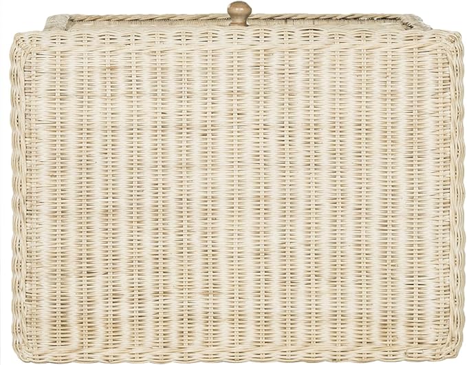 Safavieh Home Collection Adira Natural White Wash Wicker 1-Drawer Nightstand, Normal (SEA8002A)