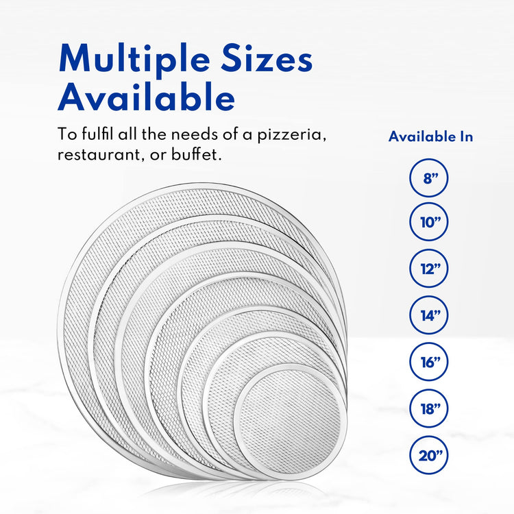 Restaurant Grade Seamless Aluminum Pizza Baking Screen