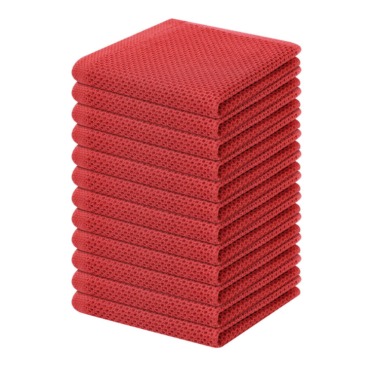 100% Cotton Waffle Weave Kitchen Dish Cloths 12 (12 Count)