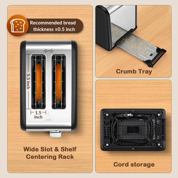 2 Slice Touch Screen Toaster