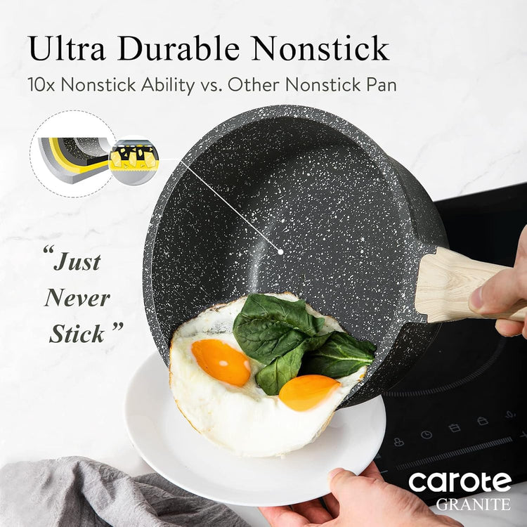 Nonstick 1.5Qt & 3.0Qt Sauce Pan Sets with Lid (2 Count)