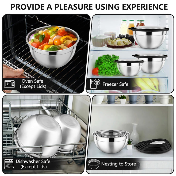 Mixing Bowl with Lid Set of 7