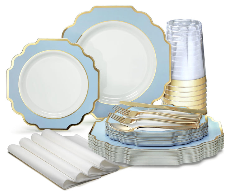 OCCASIONS Disposable Plastic Plates for 80 Guests (80 Count)
