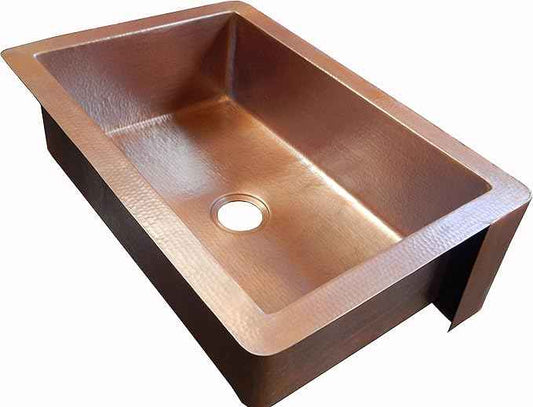 Apron Front Farmhouse Kitchen Mexican Copper Sink Pine Deer