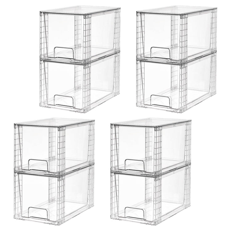 8 Pack Large Stackable Storage Drawers (8 Count)