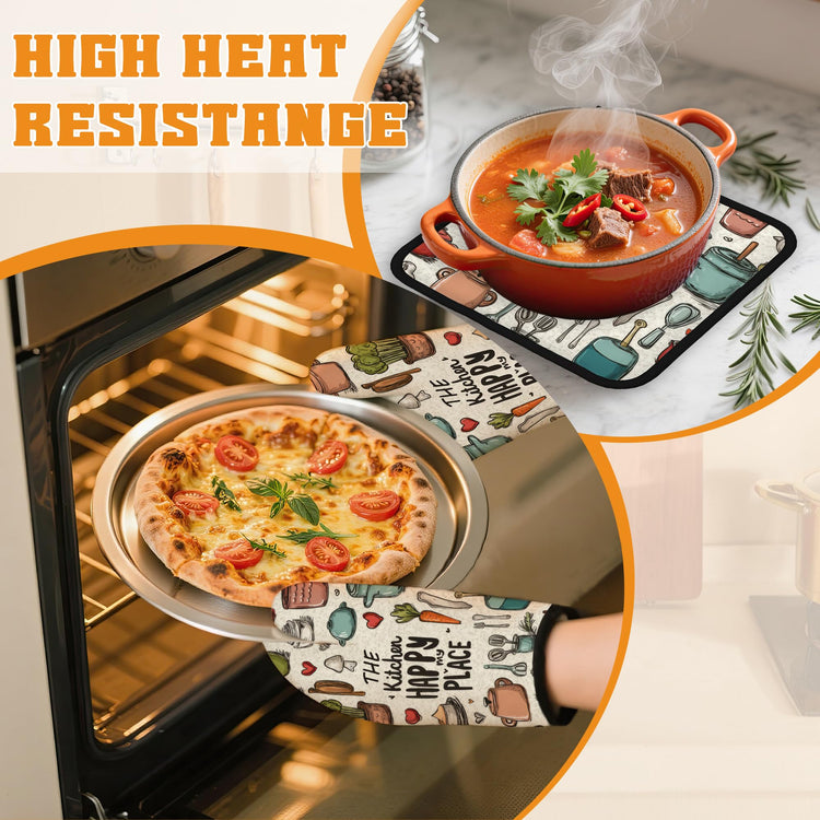 Oven Mitts and Pot Holders (4 Count)