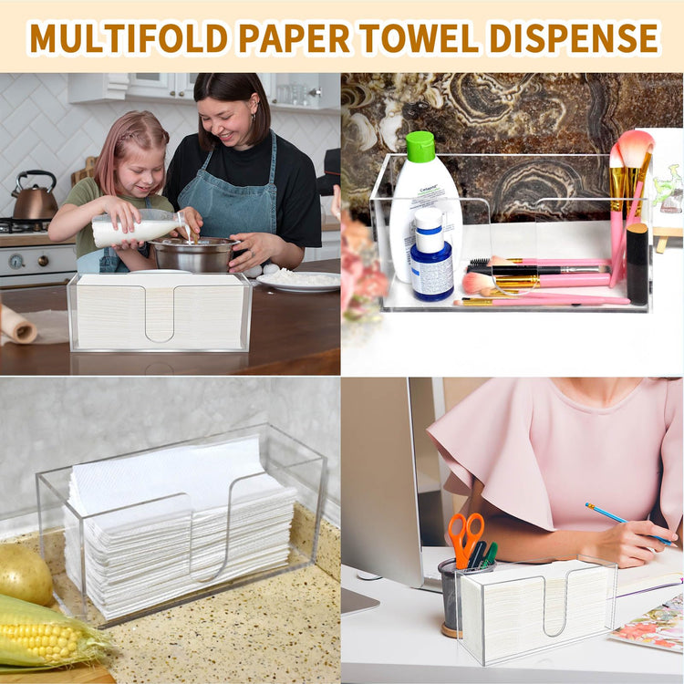 4 Pack Acrylic Paper Towel Holder (4 Count)