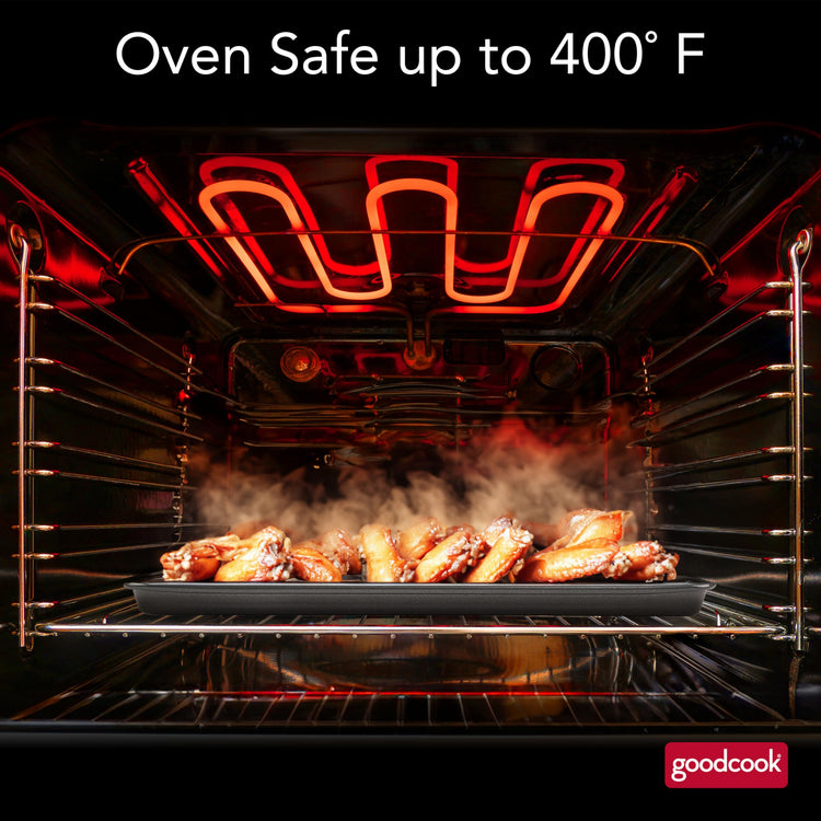 15” x 10.5” Nonstick Carbon Steel Baking Pan & Raised Wire Rack