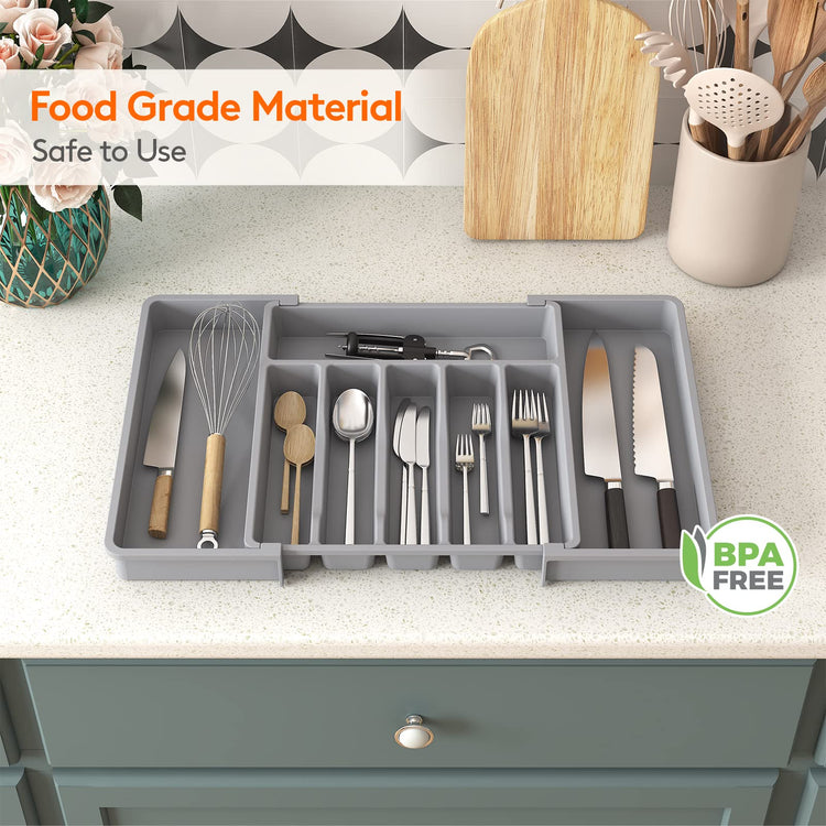 Extra Large Silverware Drawer Organizer