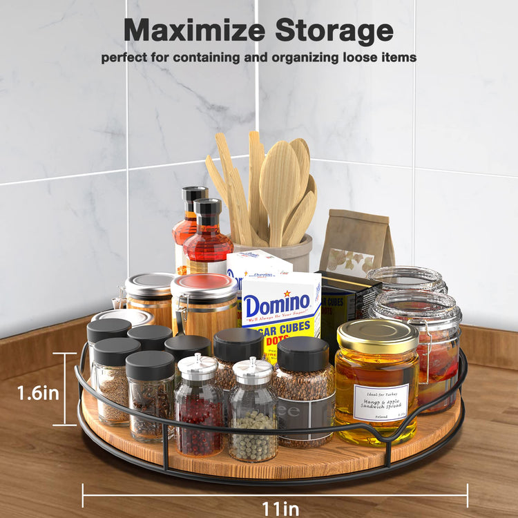 Lazy Susan Turntable Organizer for Cabinet Pantry Kitchen Countertop Refrigerator Cupboard
