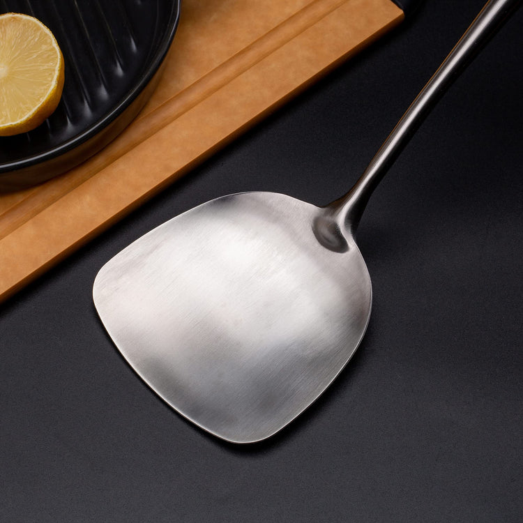Wok Spatula 17 Inch Stainless Steel Wok Turner for Cast Iron Skillet