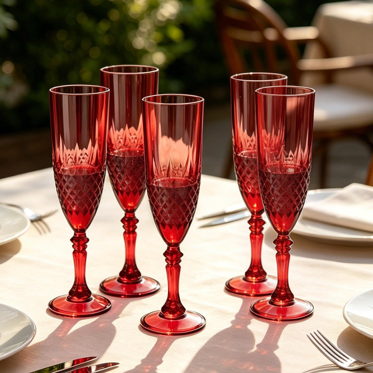 24 Pack Plastic Champagne Flutes (24 Count)